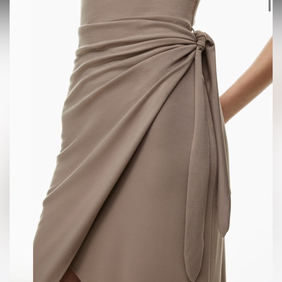 Aritzia Saturn Midi Dress in Grey Taupe - Picture 6 of 8